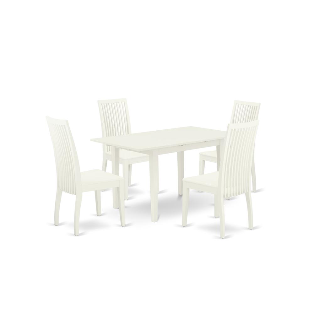Dining Table- Dining Chairs, NOIP5-LWH-W. Picture 1