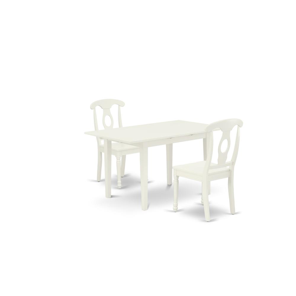 Dining Table- Dining Chairs, NOKE3-LWH-W. Picture 1