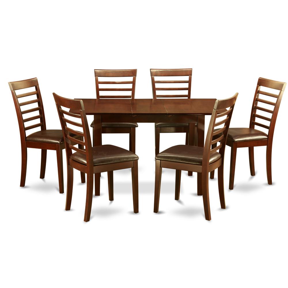 7  Pc  small  Table  set  -  Kitchen  Table  with  Leaf  and  6  Kitchen  Dining  Chairs. Picture 1