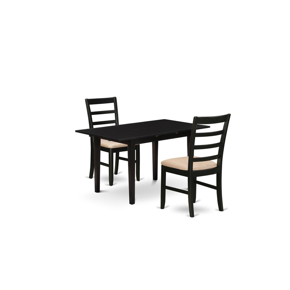 Dining Table- Dining Chairs, NOPF3-BLK-C. Picture 1