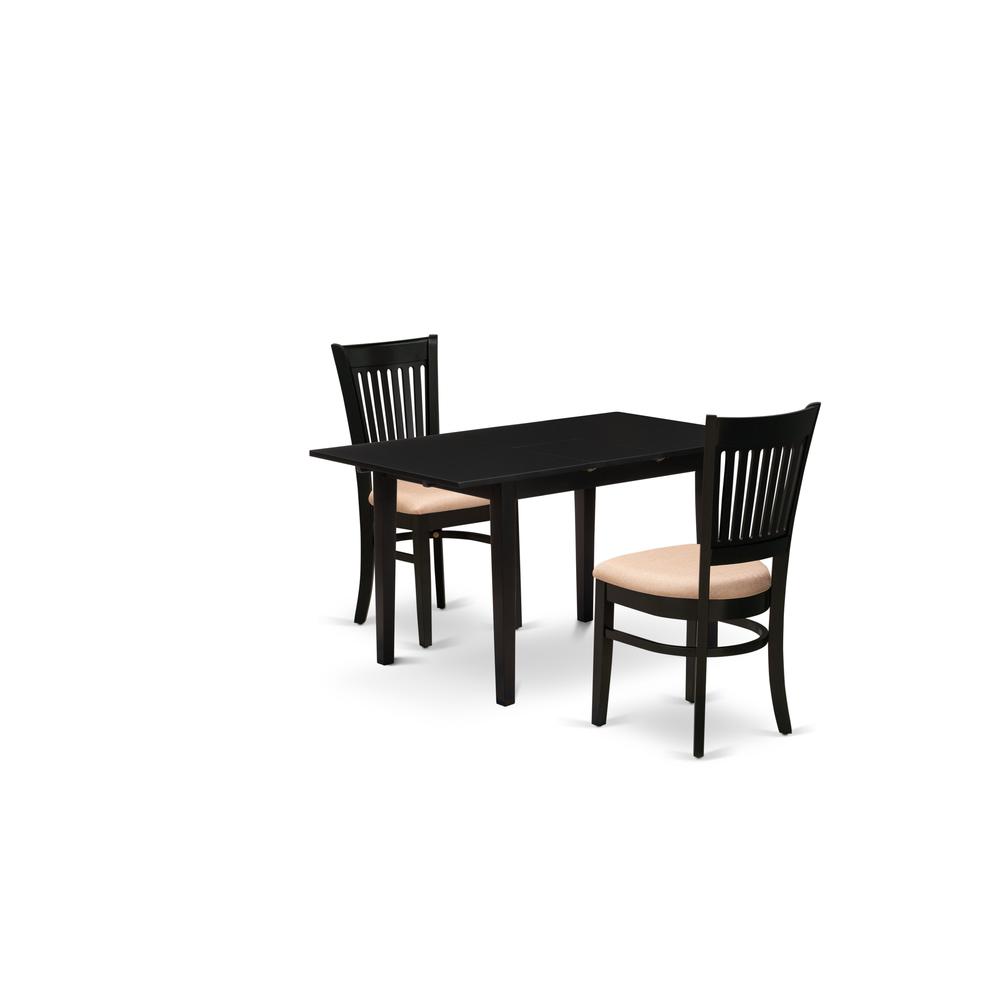 Dining Table- Dining Chairs, NOVA3-BLK-C. Picture 1