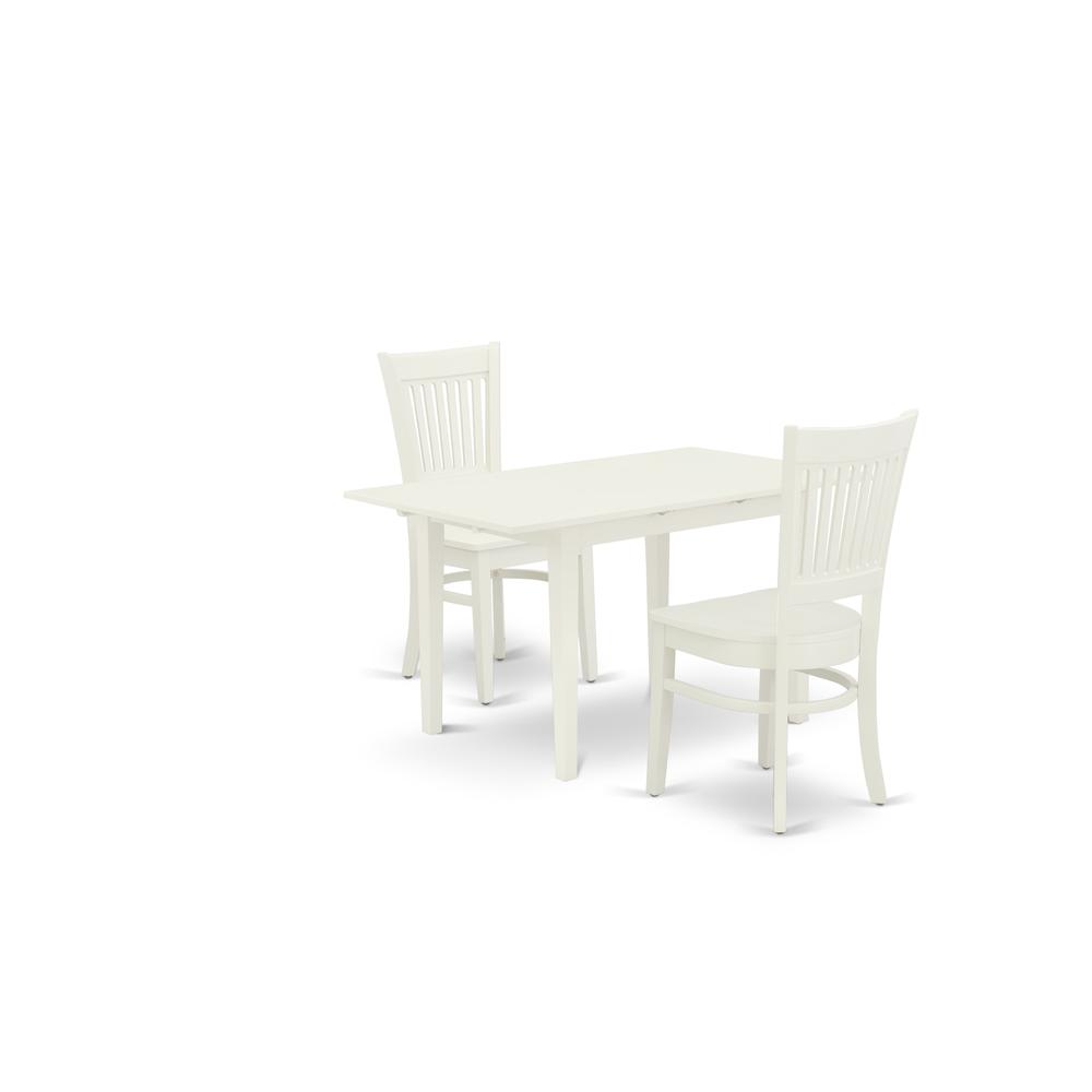 Dining Table- Dining Chairs, NOVA3-LWH-W. Picture 1