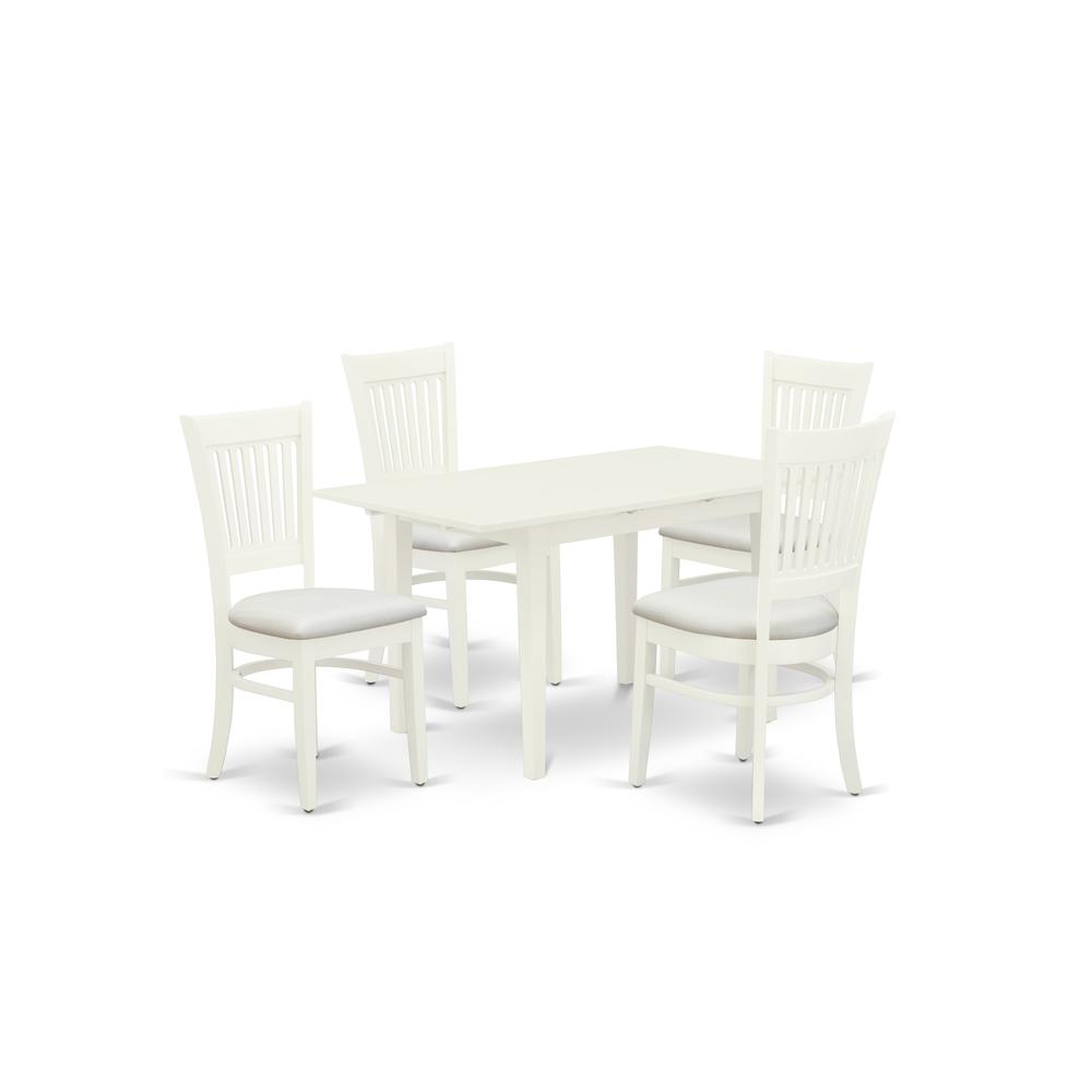 Dining Table- Dining Chairs, NOVA5-LWH-C. Picture 1