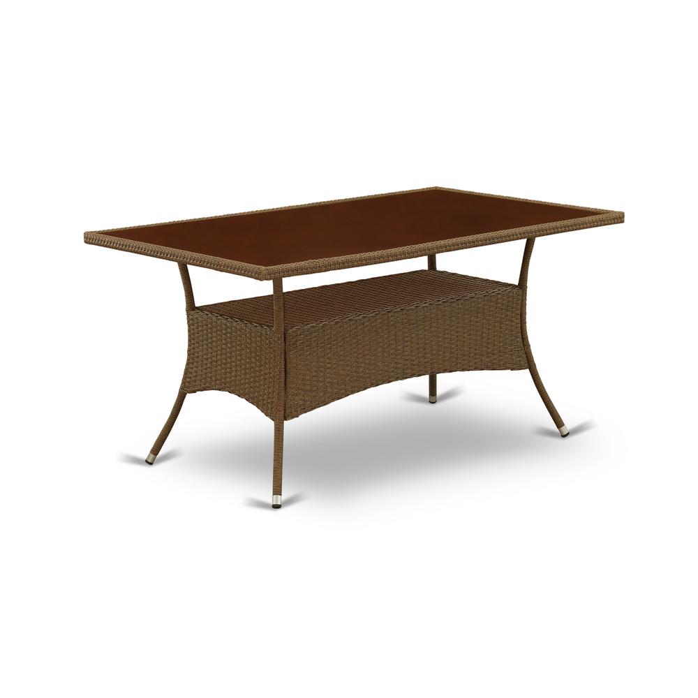 Wicker Patio Set Brown, OSJU5-02A. Picture 3