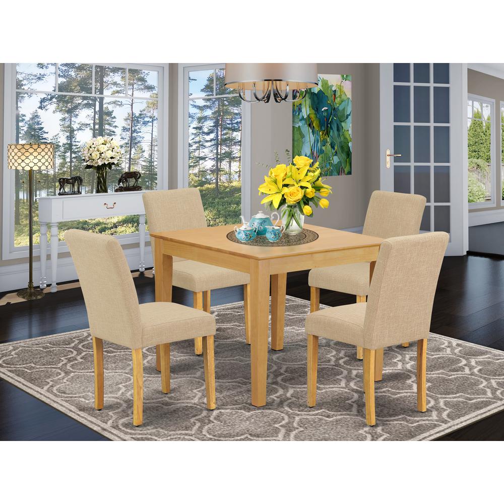 Dining Room Set Oak, OXAB5-OAK-04. Picture 2