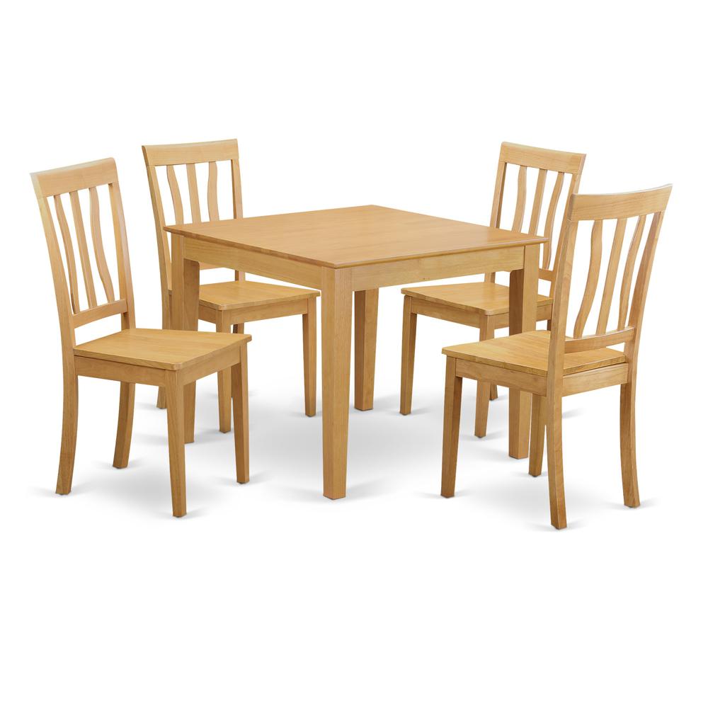 5  Pc  Kitchen  Table  -square  Table  and  4  Kitchen  Chairs. Picture 1