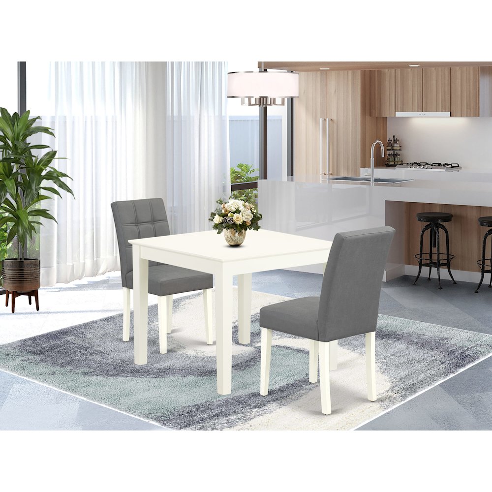 3 Piece Dinner Table Set consists A Dining Kitchen Table. Picture 2