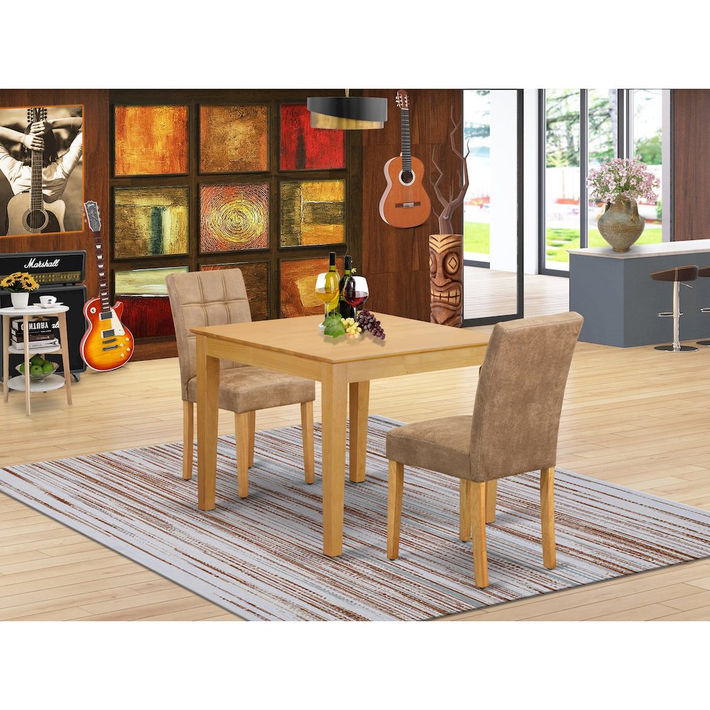 3 Piece Table Set contain A Modern Kitchen Table. Picture 2