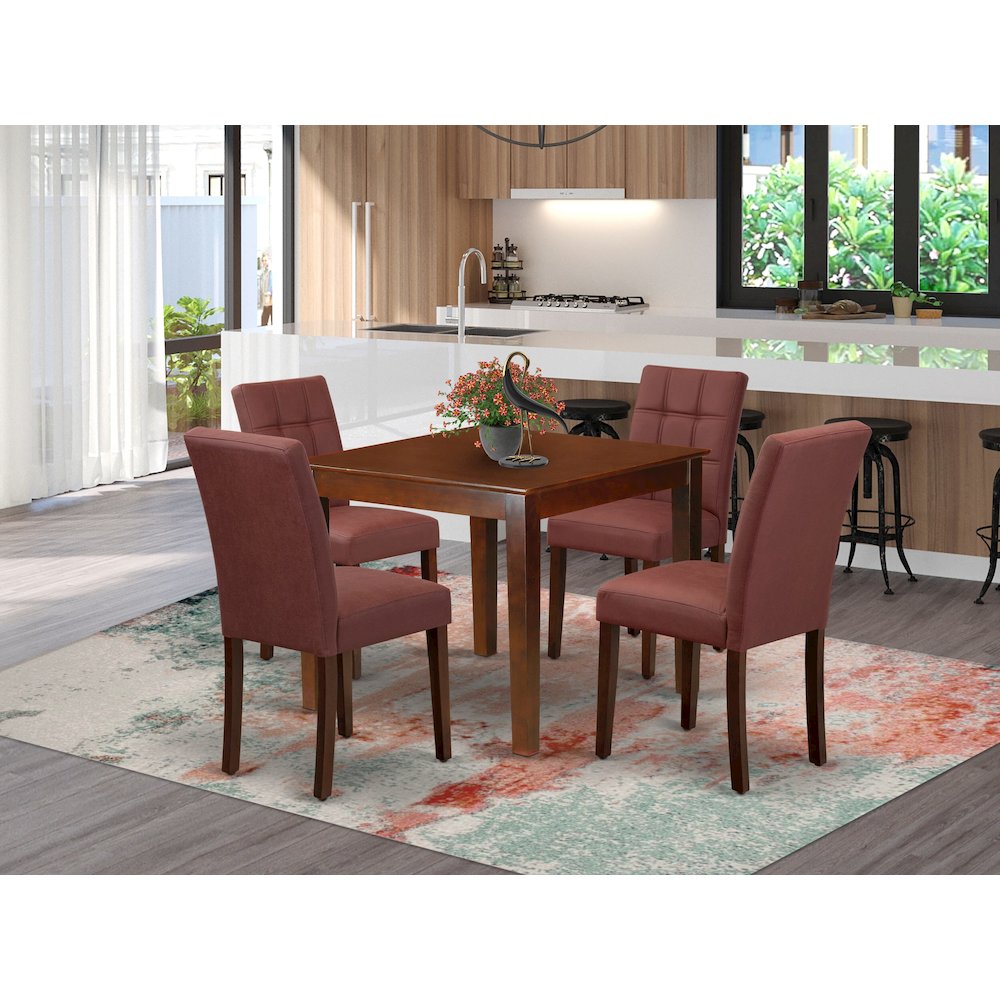 5 Piece Dining Room Set consists A Wooden Kitchen Table. Picture 2