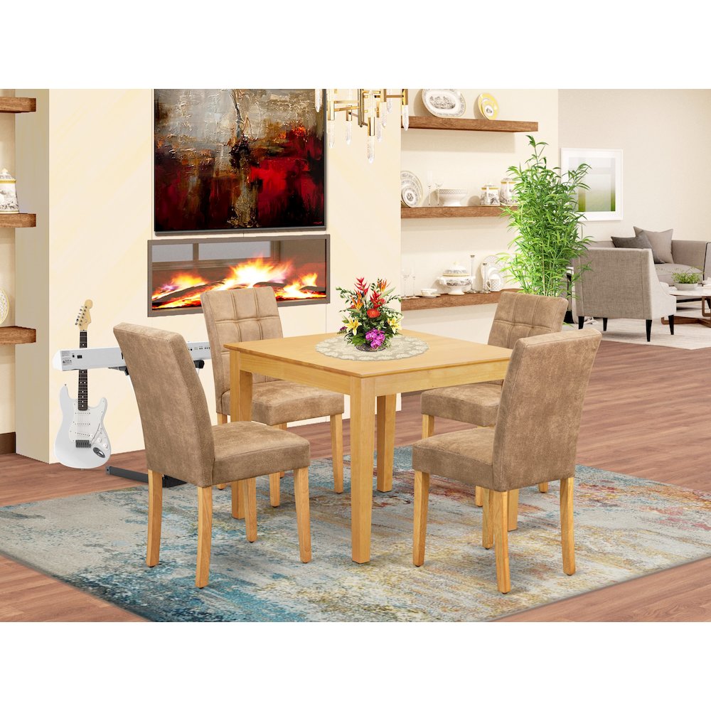 5 Piece Modern Dining Table Set consists A Mid Century Modern Table. Picture 2