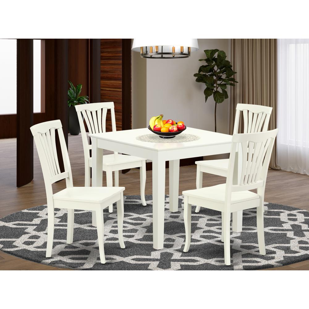 Dining Room Set Linen White, OXAV5-LWH-W. Picture 2