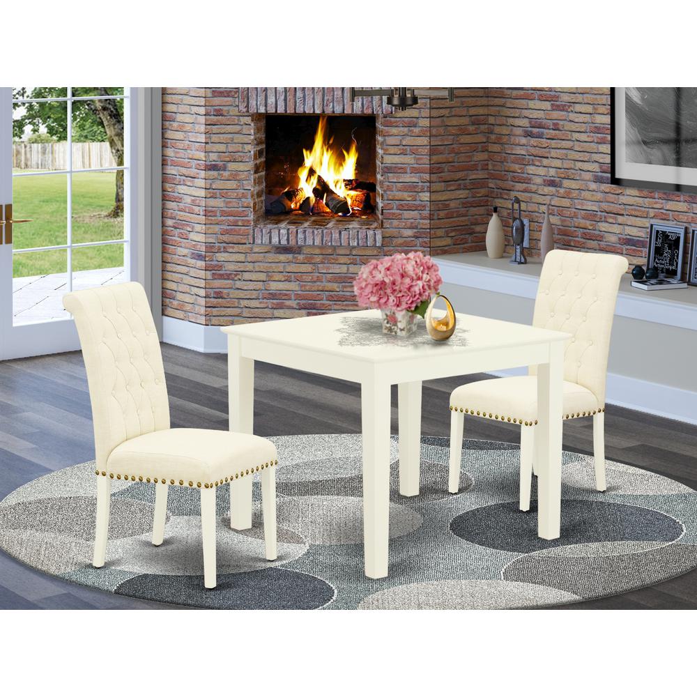 Dining Room Set Linen White, OXBR3-LWH-02. Picture 2