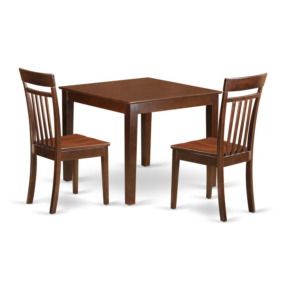 3  PC  Dinette  Table  set  with  a  Dining  Table  and  2  Dining  Chairs  in  Mahogany. Picture 1