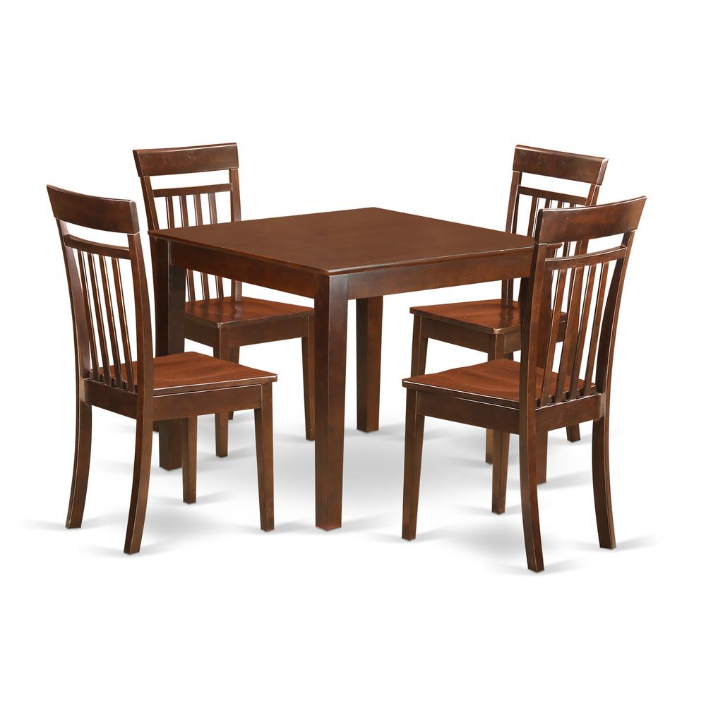 5  PcSmall  Kitchen  Table  set  with  a  Dining  Table  and  4  Dining  Chairs  in  Mahogany. Picture 1