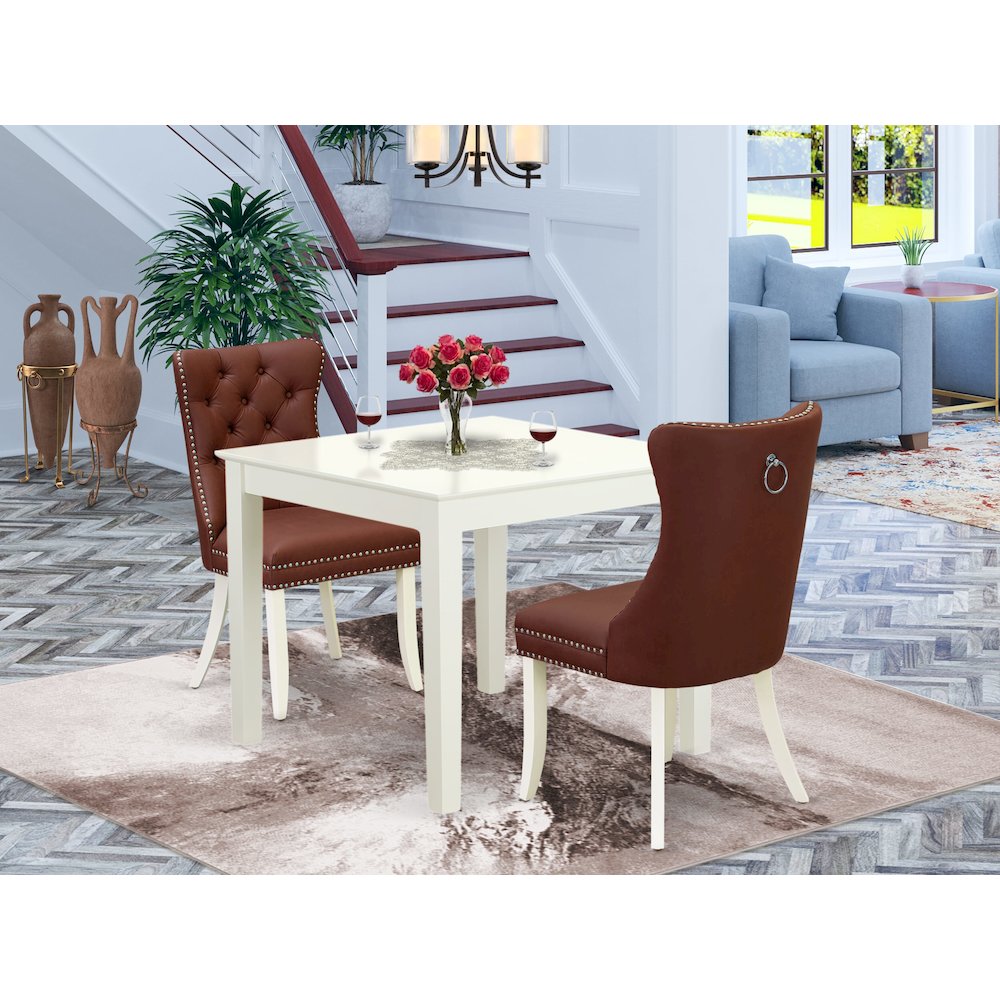 3 Piece Dinette Set for Small Spaces Contains a Square Dining Table. Picture 2