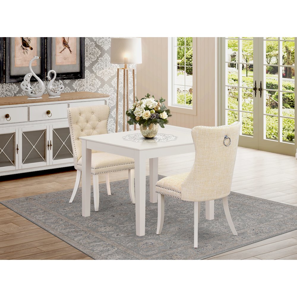 3 Piece Dining Table Set Contains a Square Kitchen Table. Picture 2