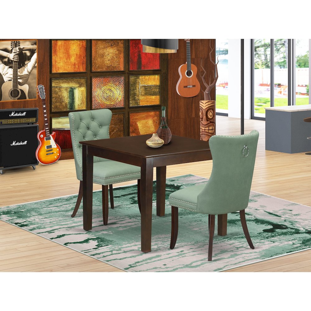 3 Piece Dinette Set Consists of a Square Kitchen Dining Table. Picture 2