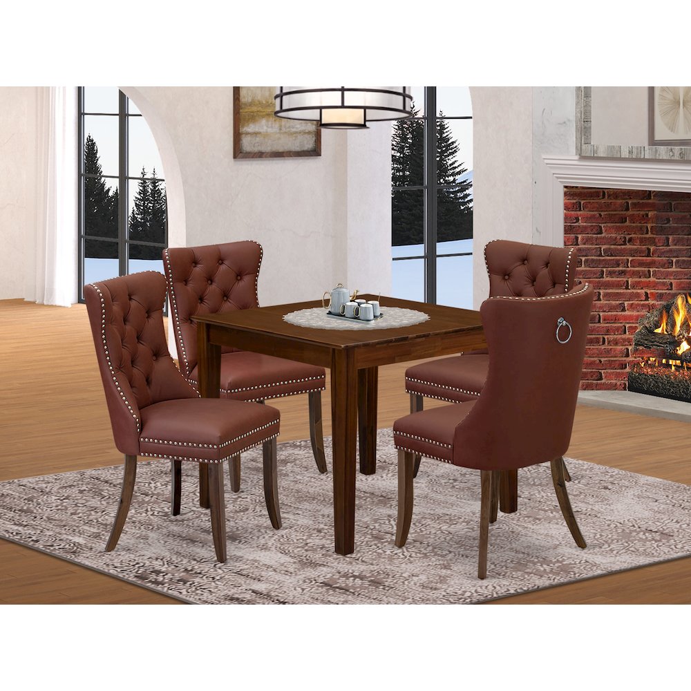 5 Piece Dining Set Consists of a Square Kitchen Table. Picture 2