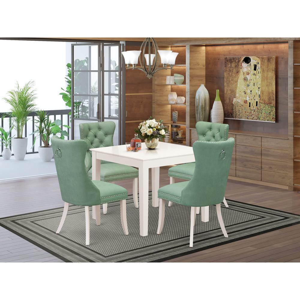 5 Piece Kitchen Table Set Consists of a Square Dining Table. Picture 6