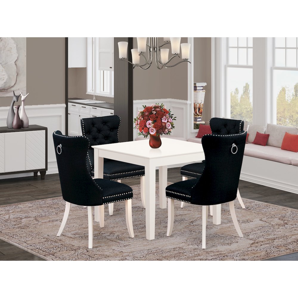 5 Piece Dining Room Furniture Set Consists of a Square Kitchen Table. Picture 2