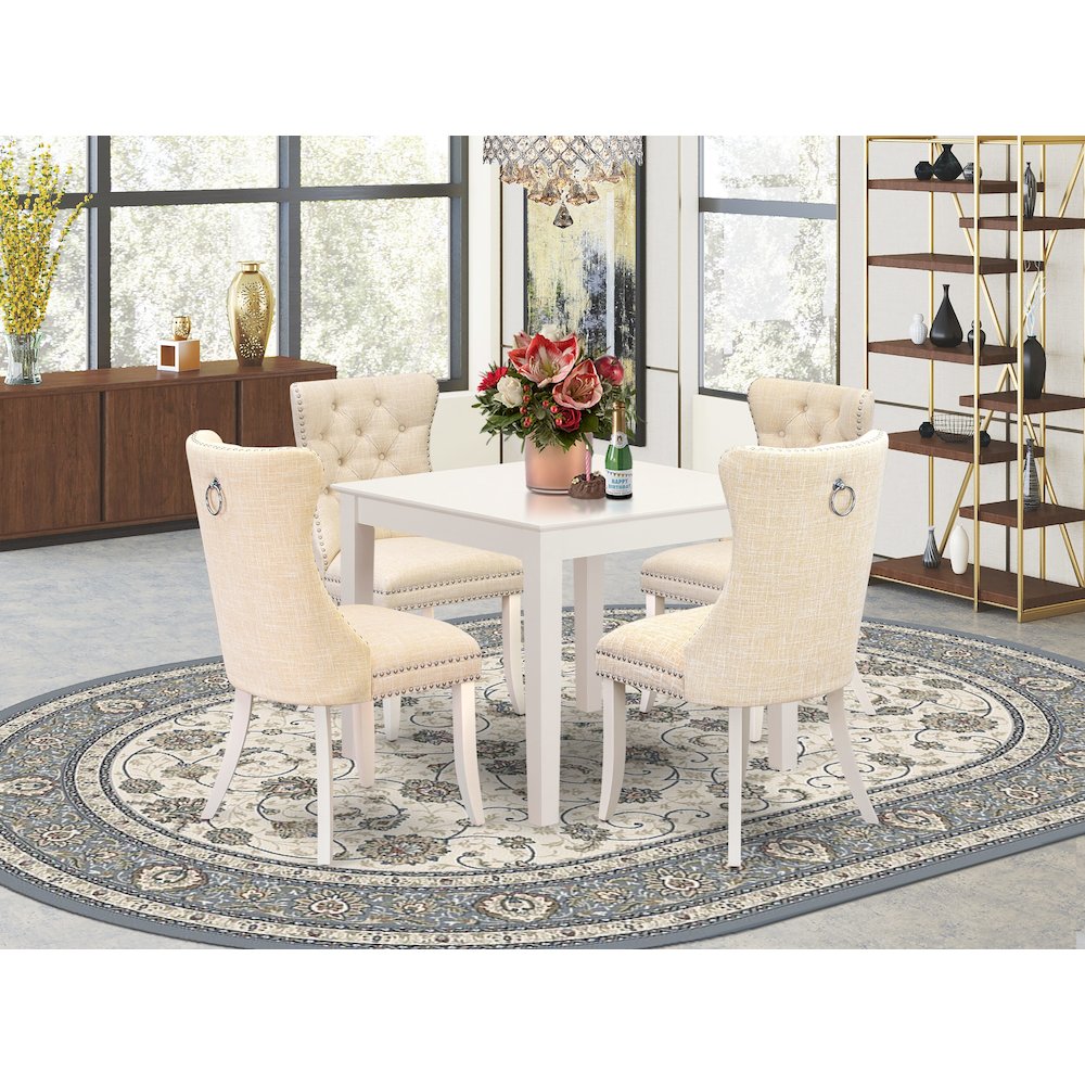 5 Piece Dinette Set for Small Spaces Contains a Square Dining Table. Picture 2