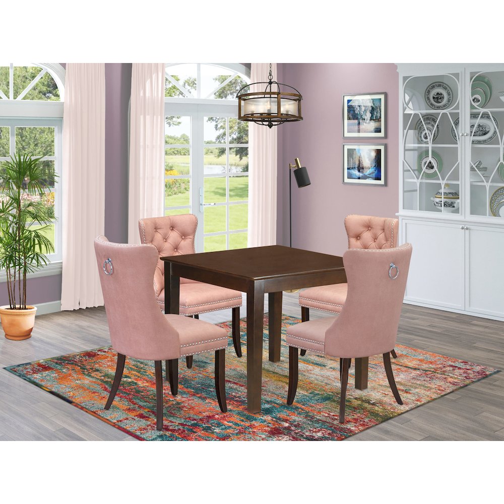 5 Piece Dining Room Table Set Consists of a Square Kitchen Table. Picture 2