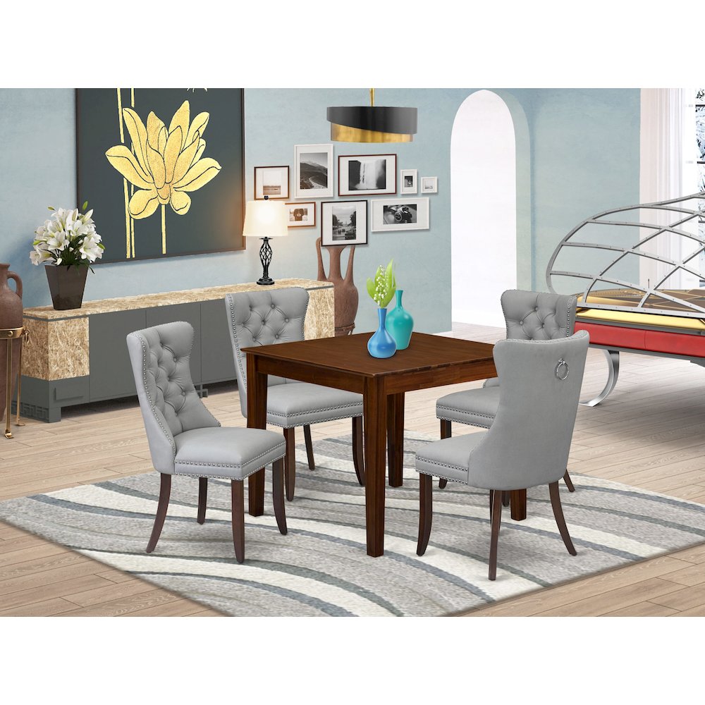 5 Piece Kitchen Table & Chairs Set Consists of a Square Dining Table. Picture 2