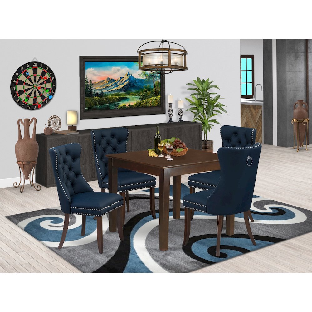 5 Piece Kitchen Table & Chairs Set Consists of a Square Dining Room Table. Picture 2