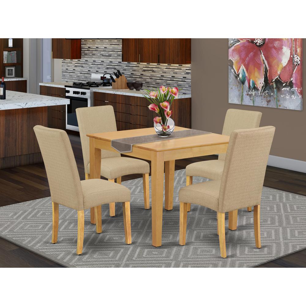 Dining Room Set Oak, OXDR5-OAK-16. Picture 2