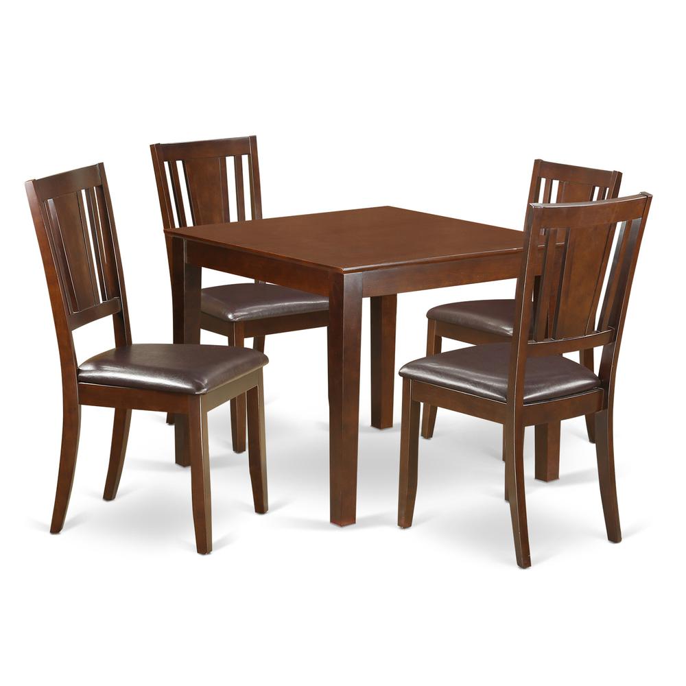 5  Pc  Dinette  set  with  a  Dining  Table  and  4  Dining  Chairs  in  Mahogany. Picture 1