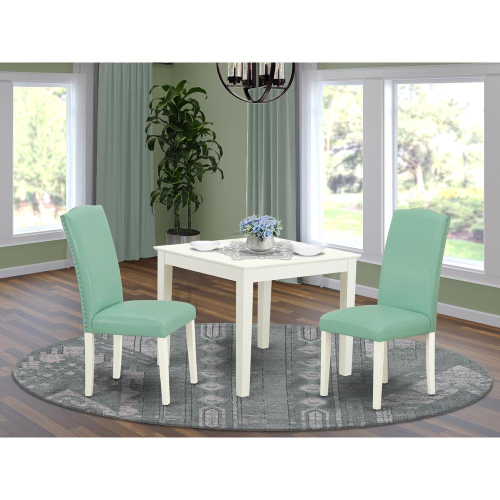 Dining Room Set Linen White, OXEN3-LWH-57. Picture 2