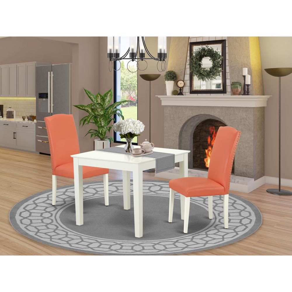 Dining Room Set Linen White, OXEN3-LWH-78. Picture 2
