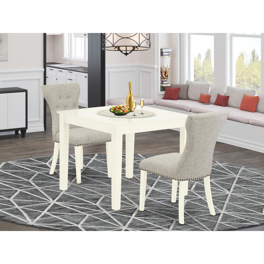 Dining Room Set Linen White, OXGA3-LWH-35. Picture 2