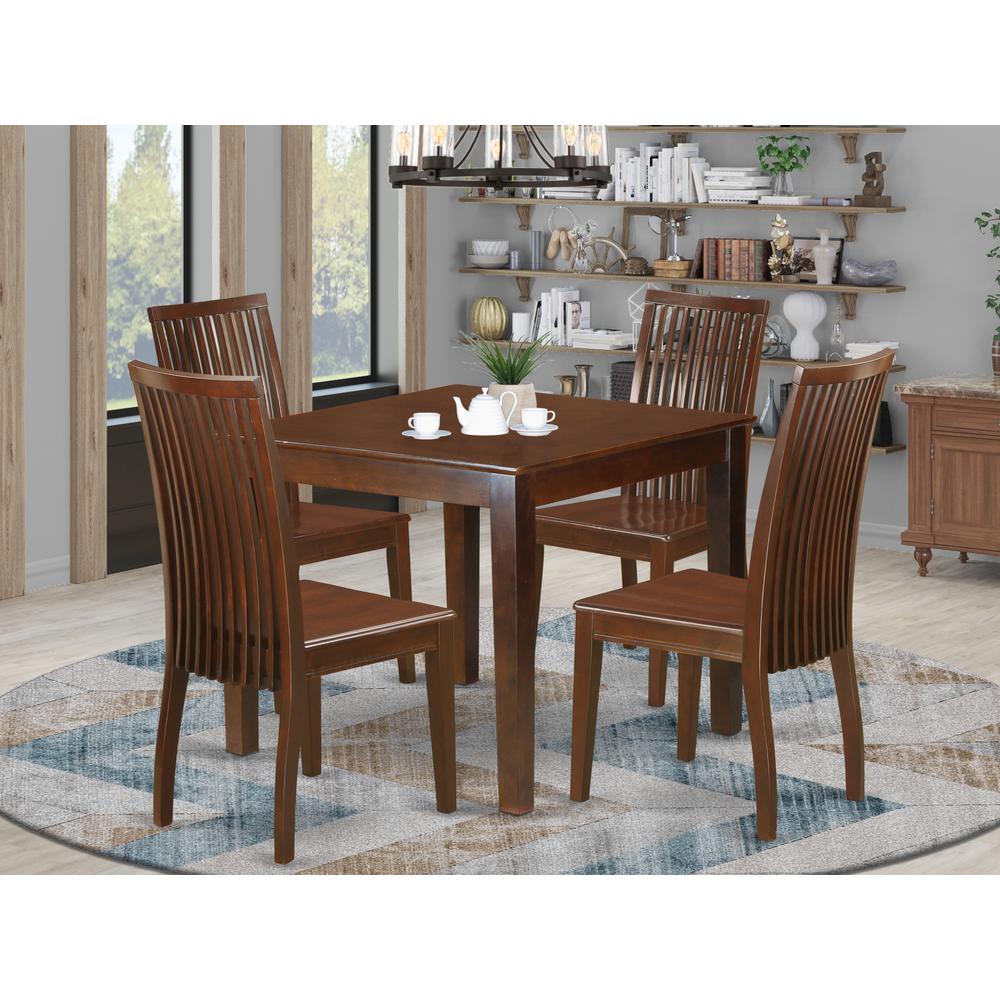 Dining Room Set Mahogany, OXIP5-MAH-W. Picture 2