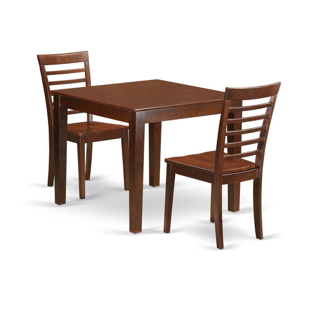 3  PcKitchen  Table  set  with  a  Dining  Table  and  2  Dining  Chairs  in  Mahogany. Picture 1