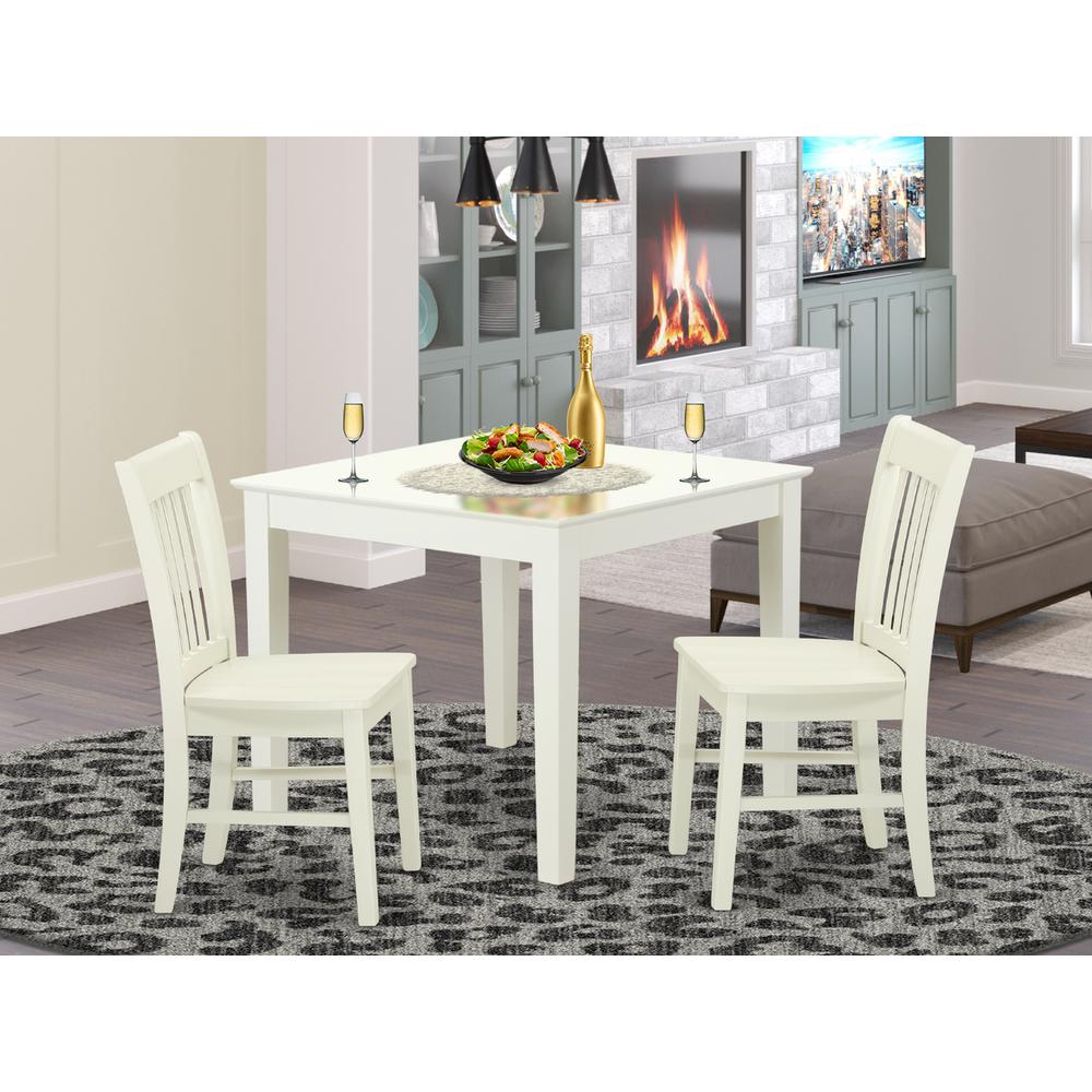 Dining Room Set Linen White, OXNO3-LWH-W. Picture 2