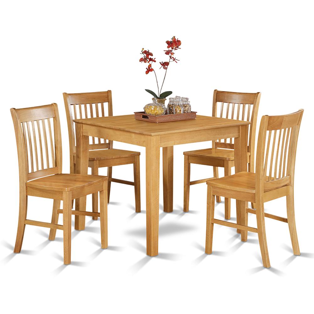 5  Pc  Kitchen  Table  -  square  Table  and  4  Kitchen  Dining  Chairs. Picture 1