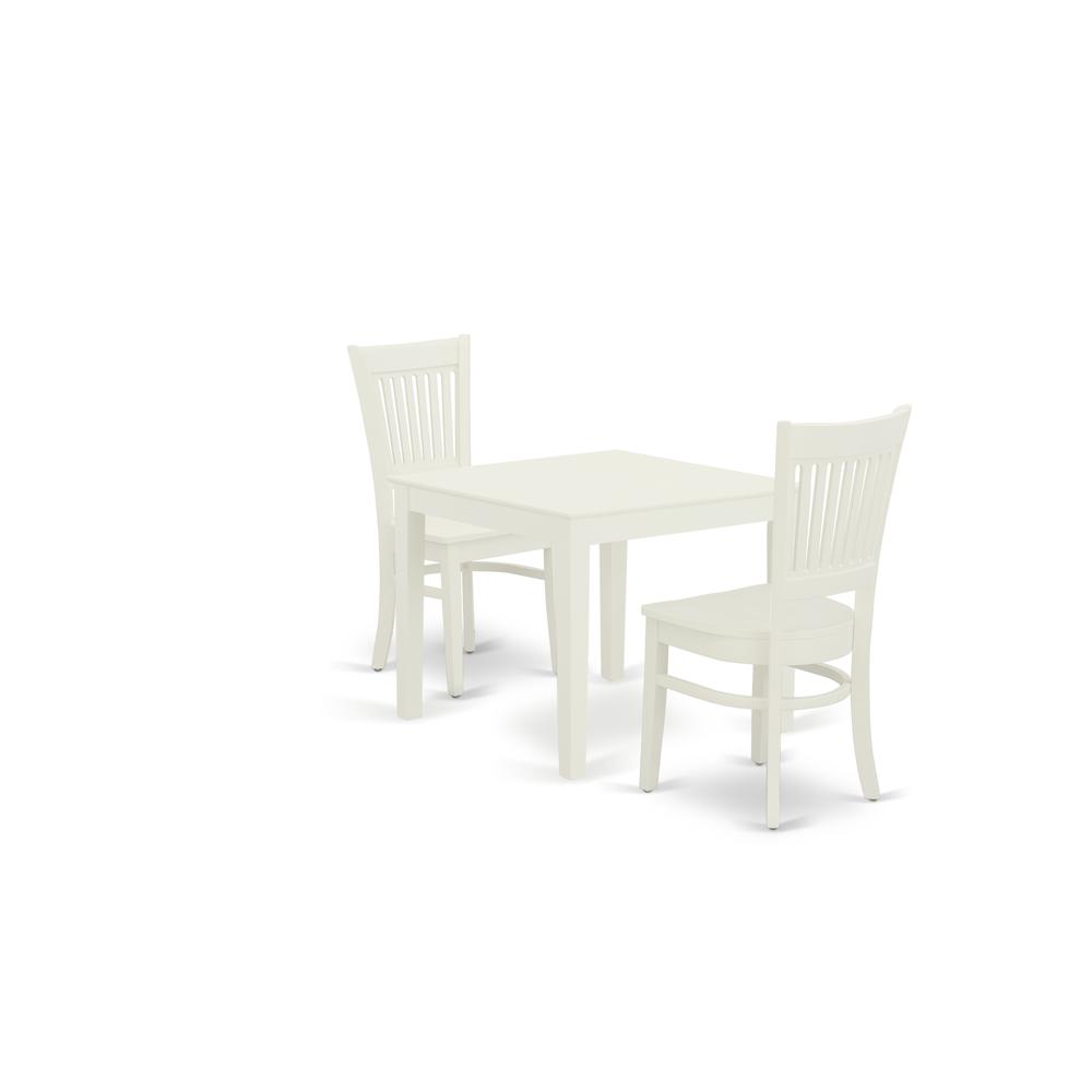 Dining Table- Dining Chairs, OXVA3-LWH-W. Picture 1