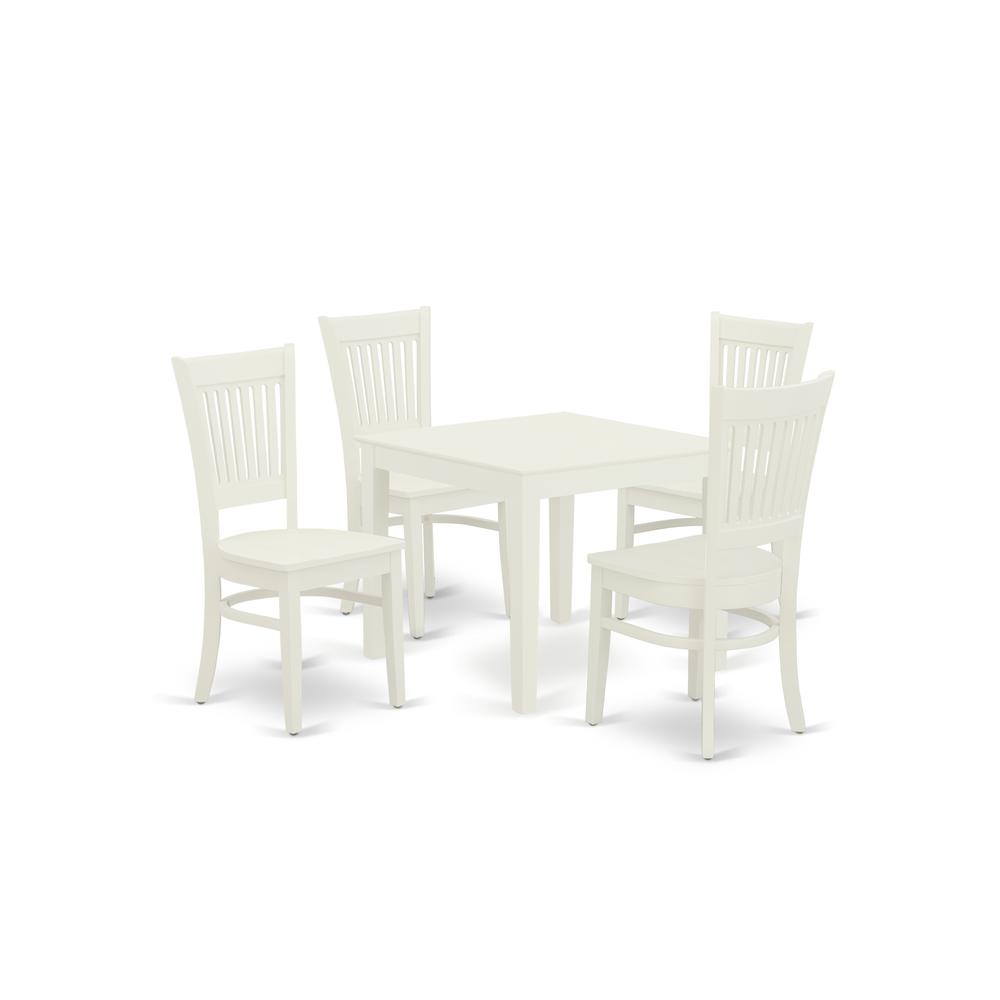 Dining Table- Dining Chairs, OXVA5-LWH-W. Picture 1