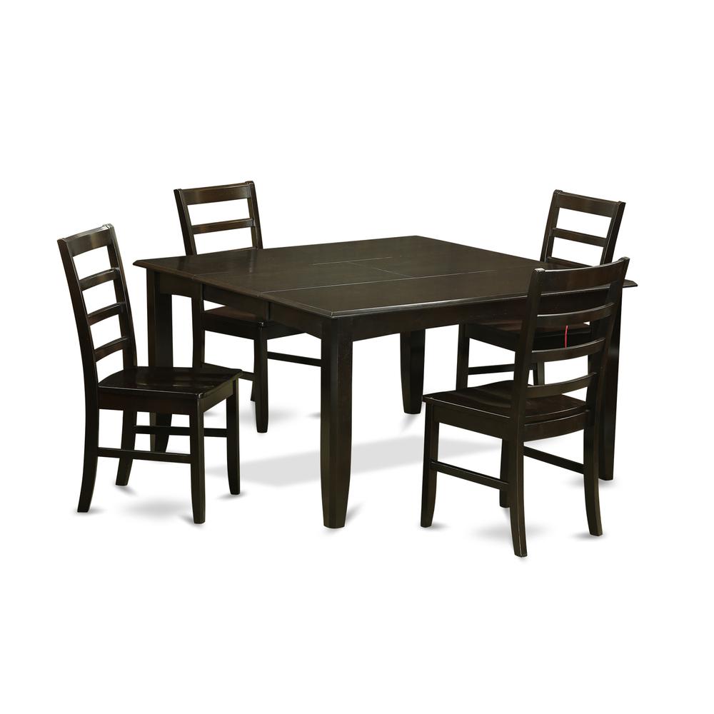 5  Pc  Kitchen  set-Table  with  Leaf  and  4  dinette  Chairs.. Picture 1