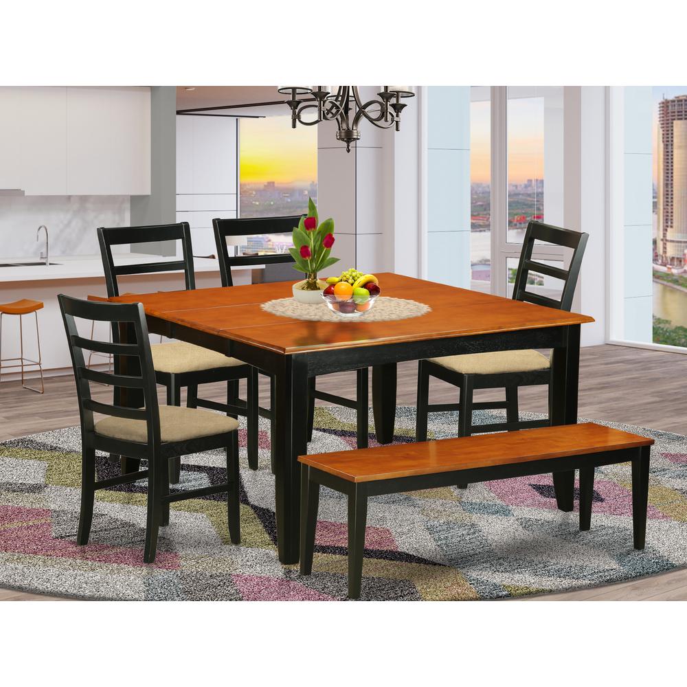 Dining Room Set Black, PARF6-BLK-C. Picture 2
