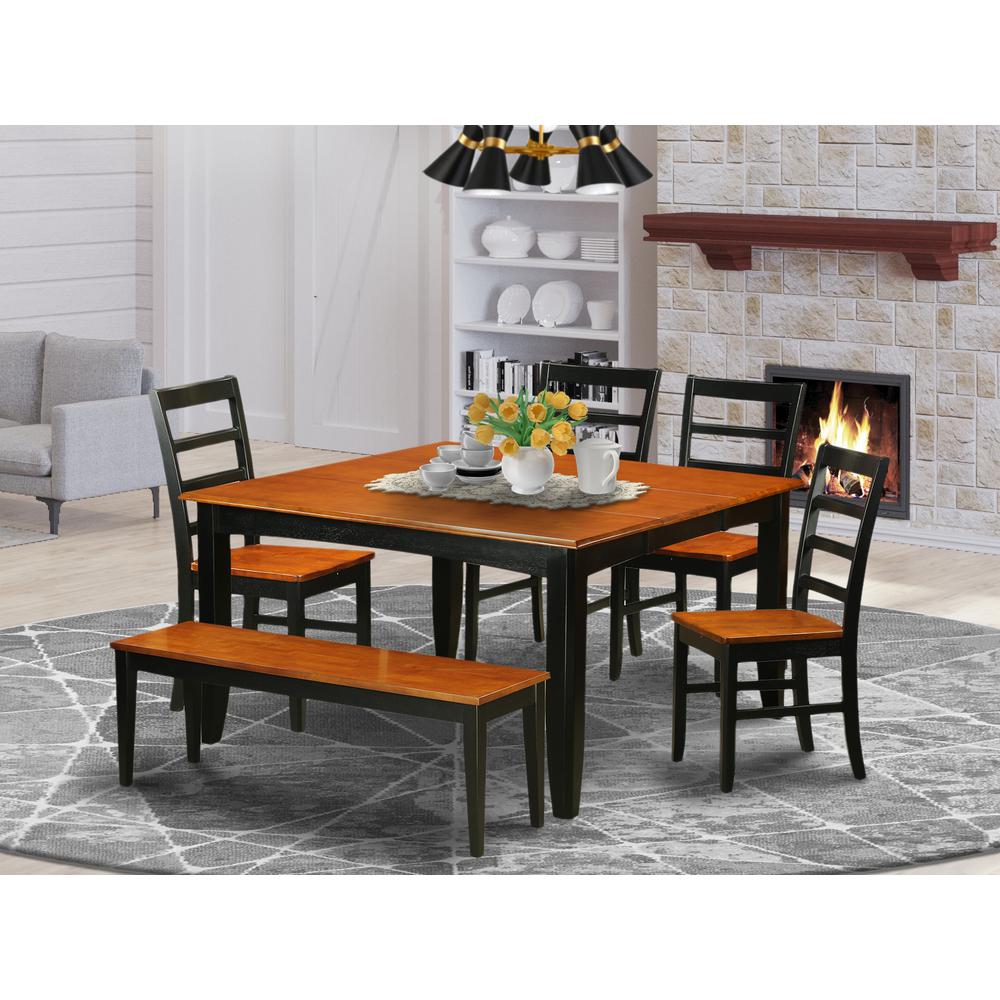 Dining Room Set Black, PARF6-BLK-W. Picture 2