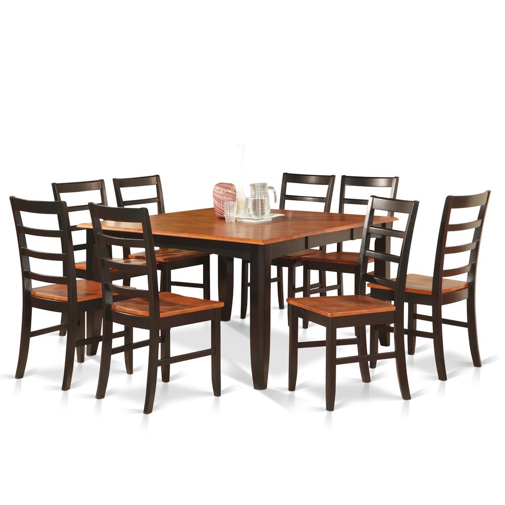9  Pc  Dining  room  set  for  8-Square  Table  with  Leaf  and  8  Dining  Chairs. Picture 1