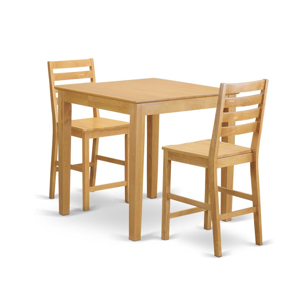 3  PC  counter  height  Table  and  chair  set-pub  Table  and  2  Kitchen  bar  stool. Picture 1