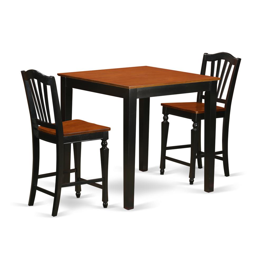 3  Pc  counter  height  Dining  room  set-pub  Table  and  2  Kitchen  Chairs.. Picture 1