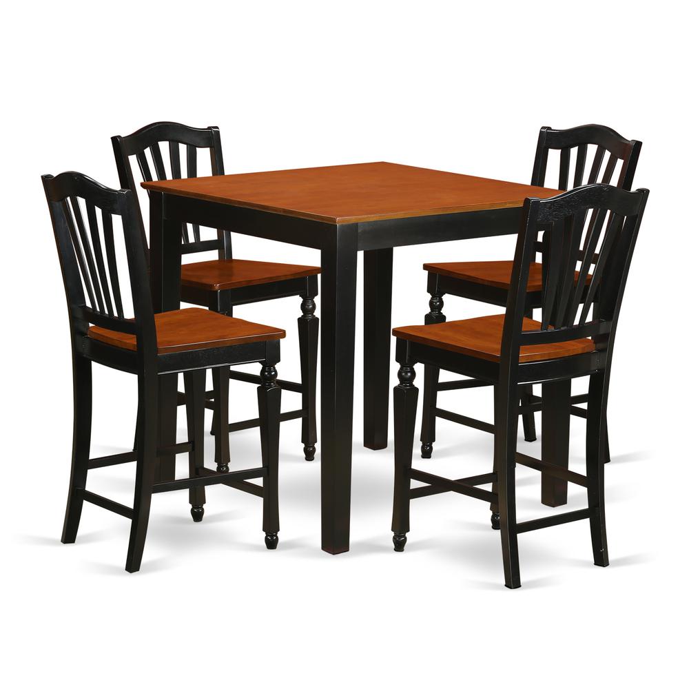 5  PC  counter  height  pub  set-pub  Table  and  4  bar  stools. Picture 1