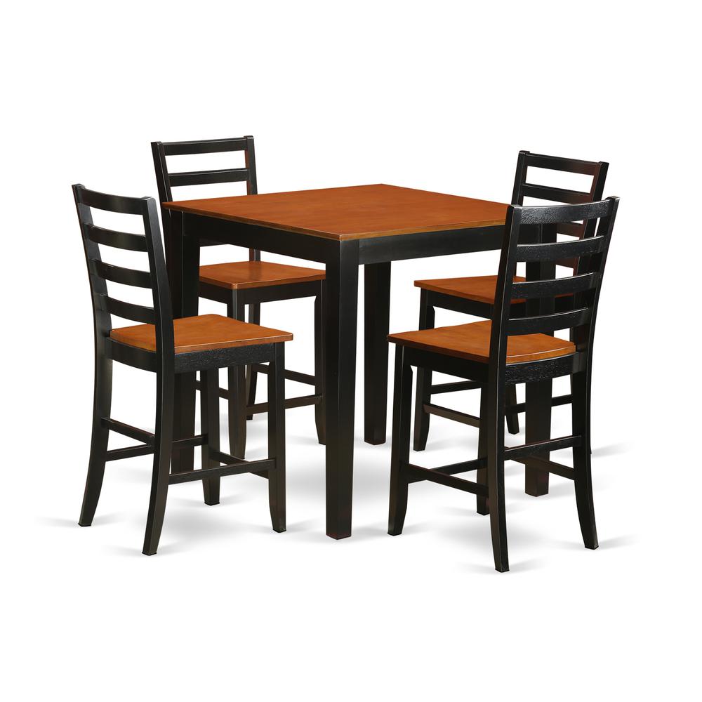 5  PC  counter  height  pub  set  -  counter  height  Table  and  4  Kitchen  Dining  Chairs.. Picture 1