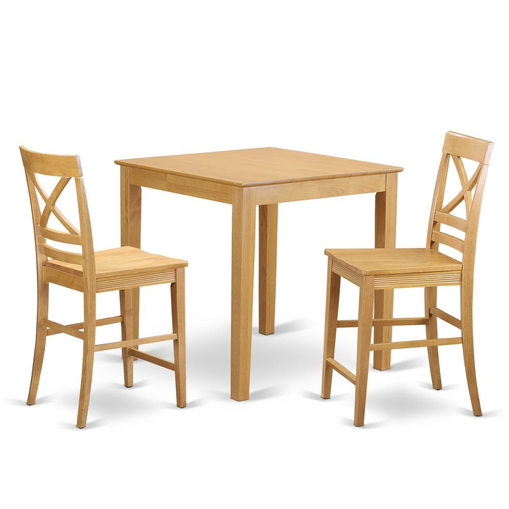 3  Pc  counter  height  Table  and  chair  set-pub  Table  and  2  counter  height  Chairs. Picture 1