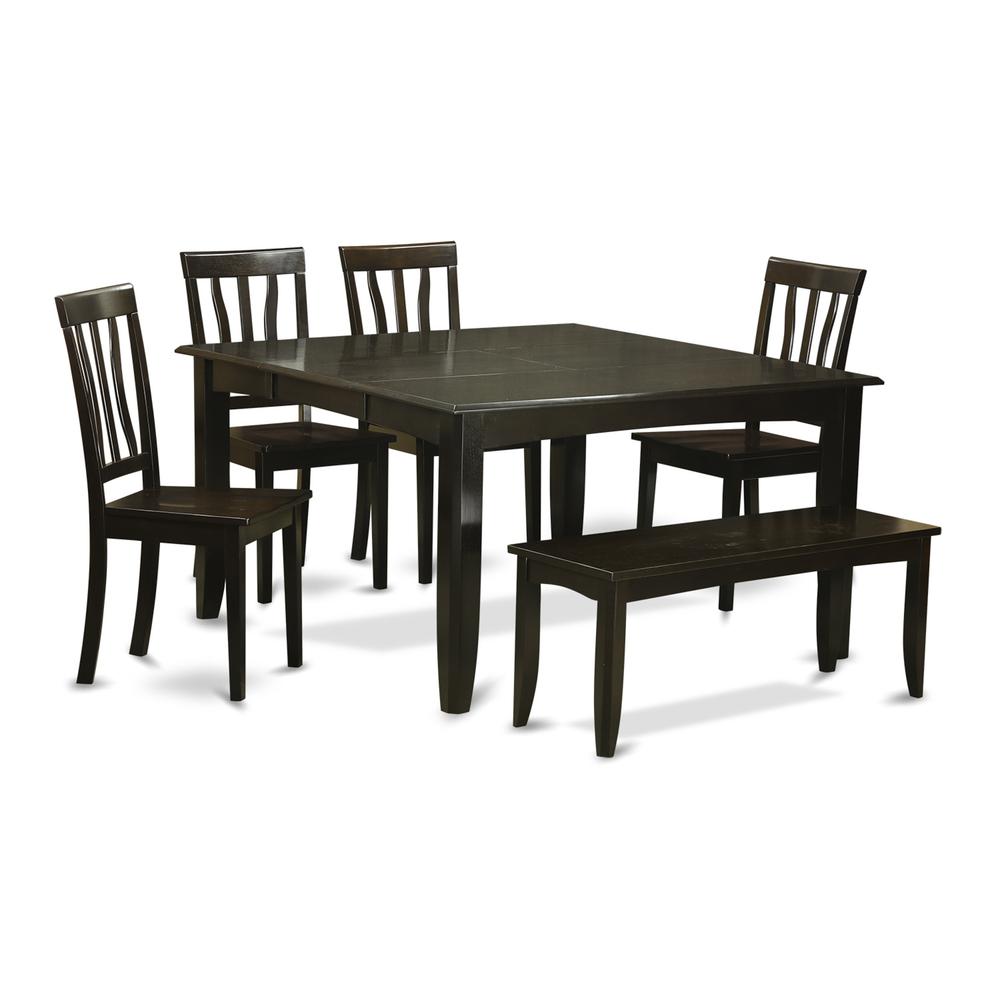 6  Pc  Dining  room  set  with  bench-Table  with  Leaf  and  4  Dining  Chairs  Plus  Bench.. Picture 1