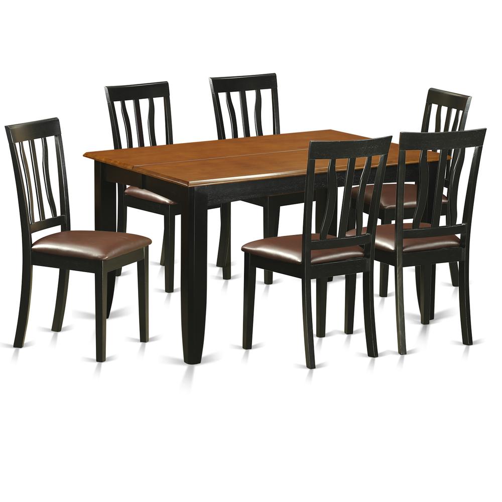 7  PC  Dining  room  set-Dining  Table  and  6  Wood  Dining  Chairs. Picture 1
